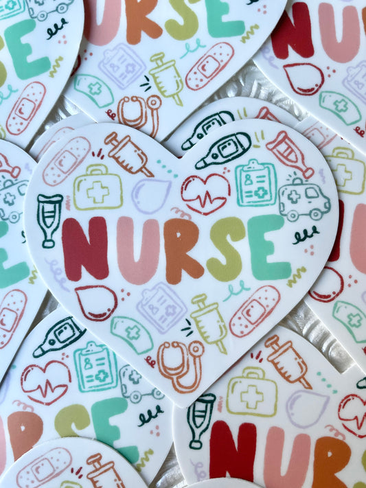 Nurse Heart Sticker
