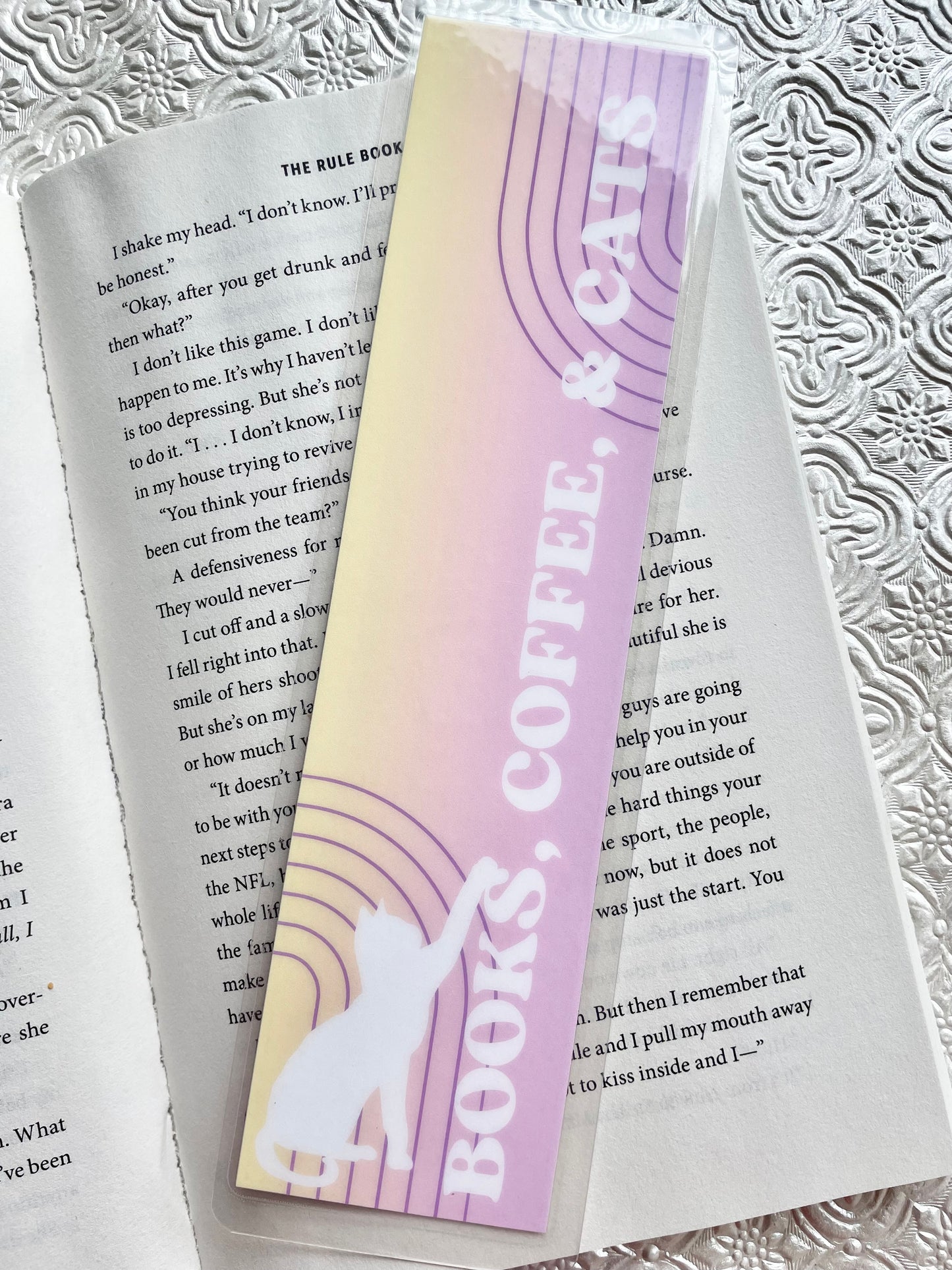 Books Coffee Cats Bookmark