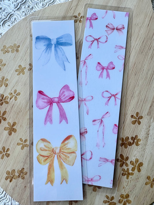 Bow Double Sided Bookmark