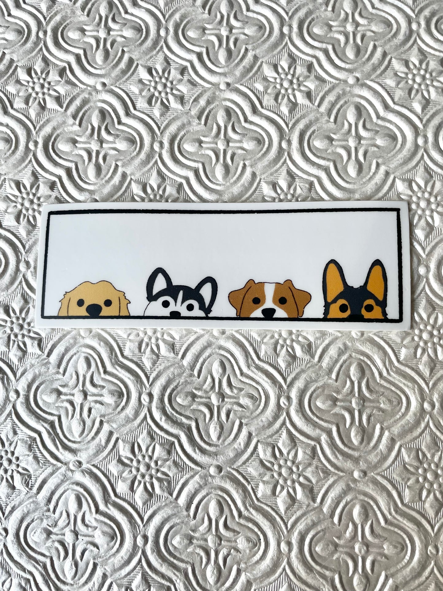 Peeking Dogs Sticker