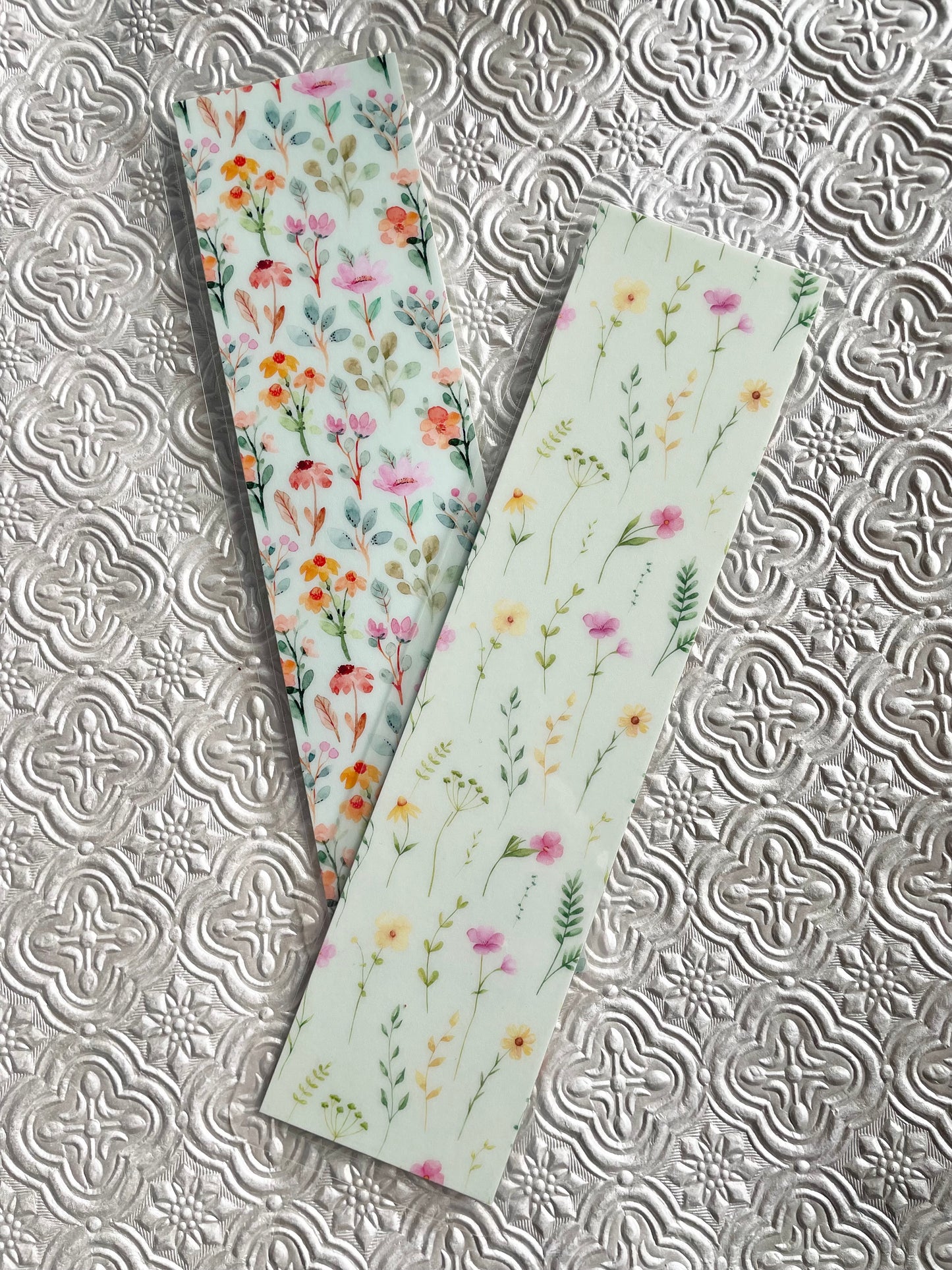 Floral Double Sided Bookmark