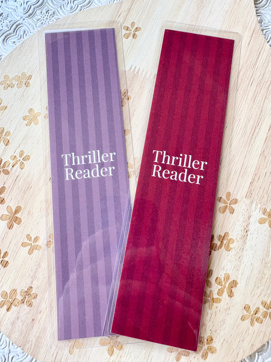 Thriller Reader Bookmark