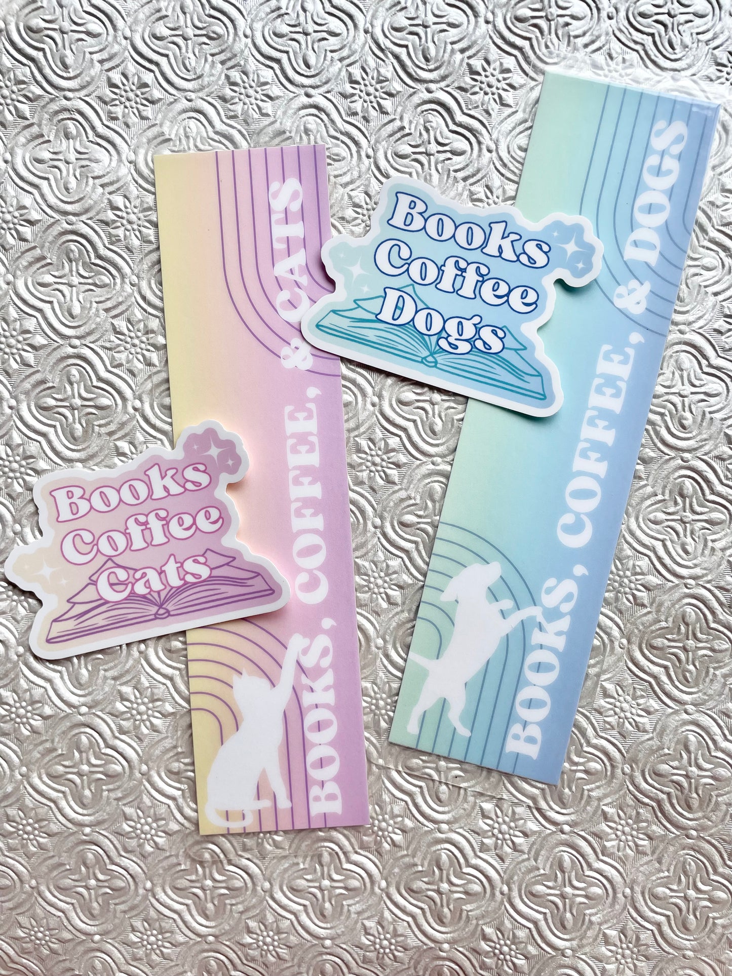 Books Coffee Dogs Bookmark