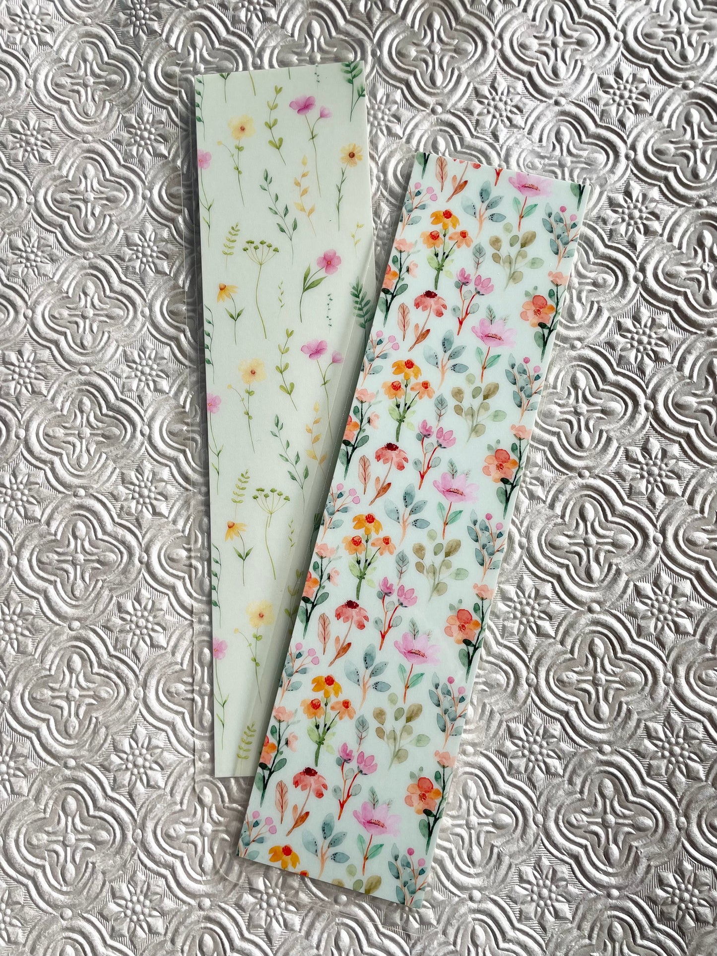 Floral Double Sided Bookmark