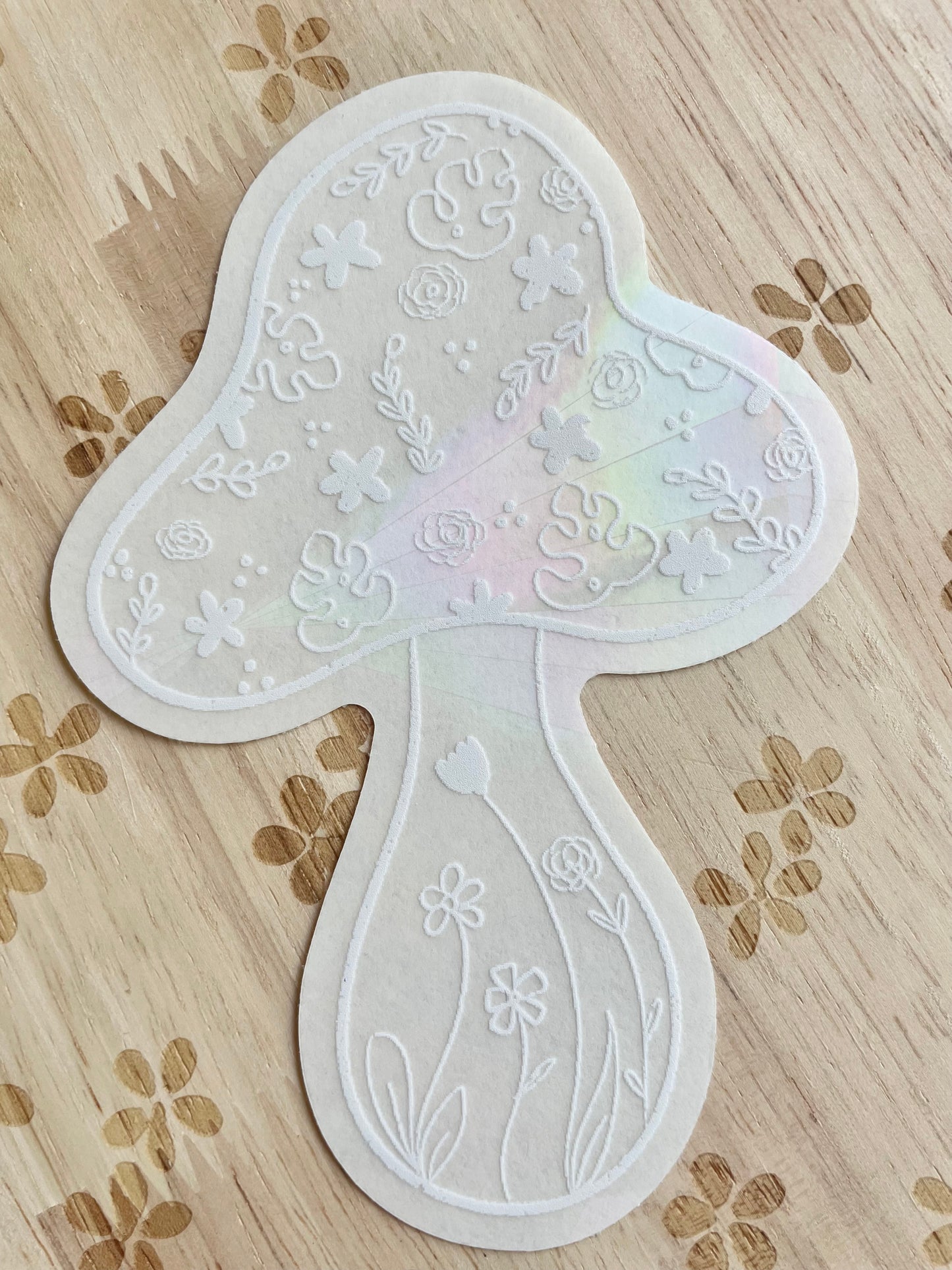 Flower Mushroom Window Suncatcher Decal