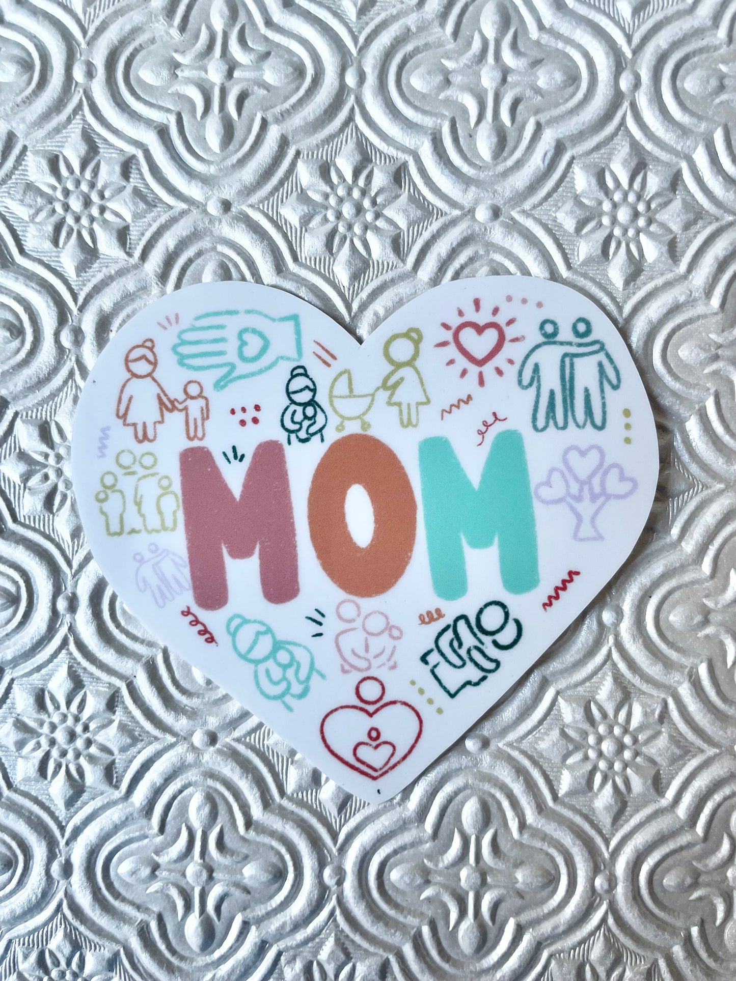 Mom Heart Sticker