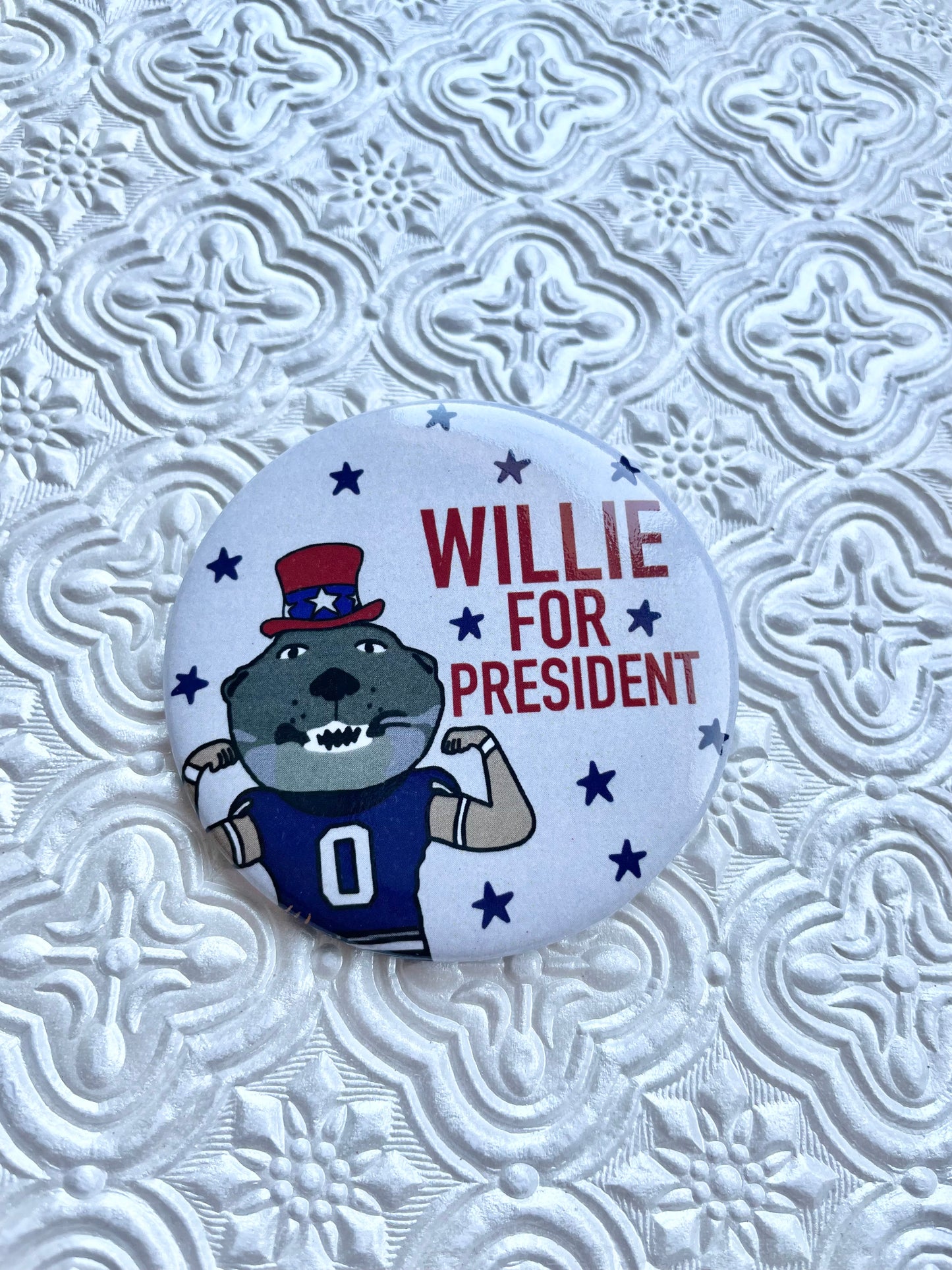 Willie For President Button