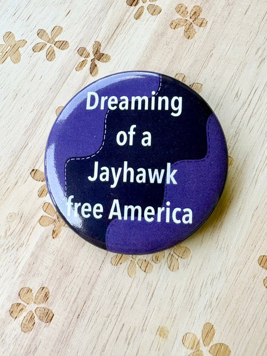 Jayhawk Free America Button