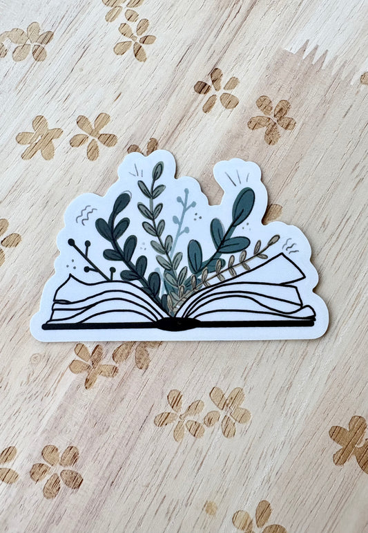Floral Book Sticker