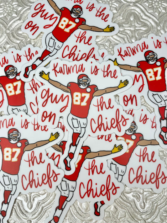 Karma is the guy on the chiefs sticker