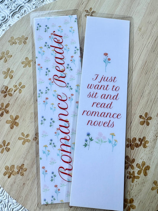 Romance Reader Double Sided Bookmark