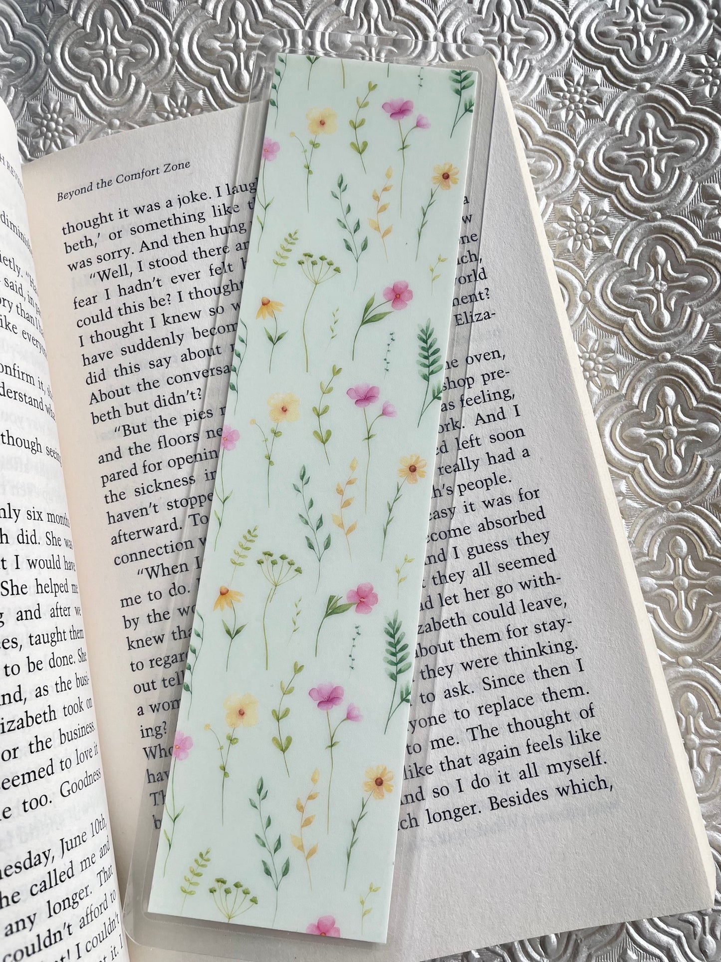 Floral Double Sided Bookmark