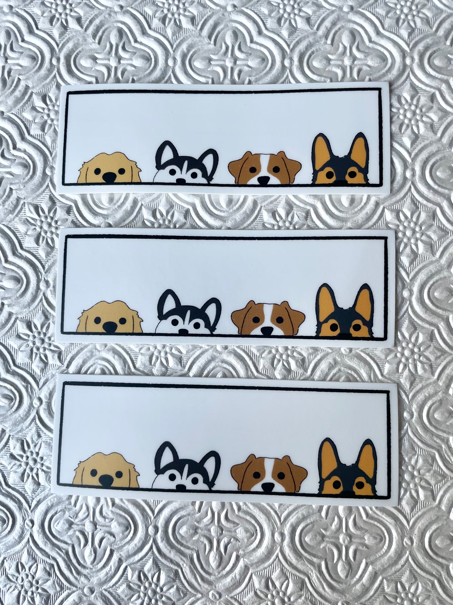 Peeking Dogs Sticker