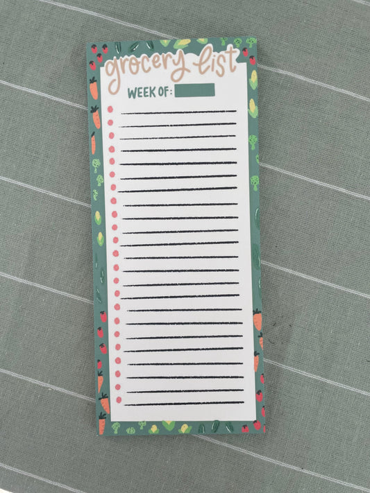 Farmer's Market Grocery List Pad