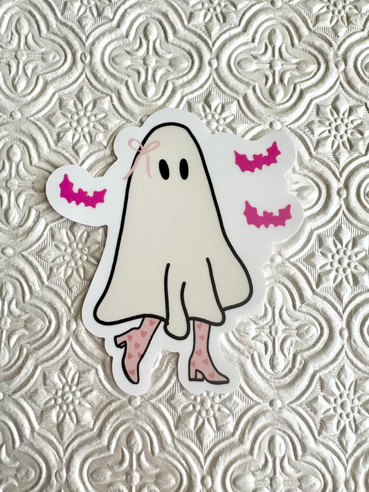 Girly Ghost Sticker