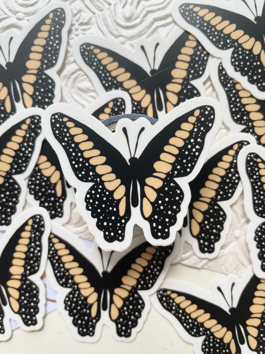 Orange Butterfly Sticker